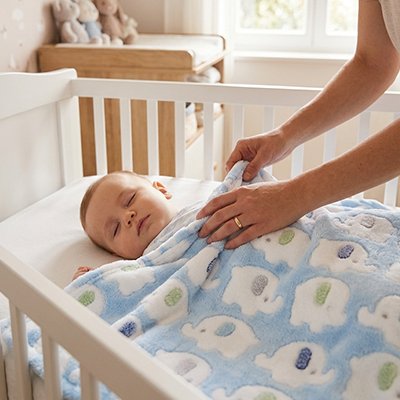 Couverture bebe éléphant