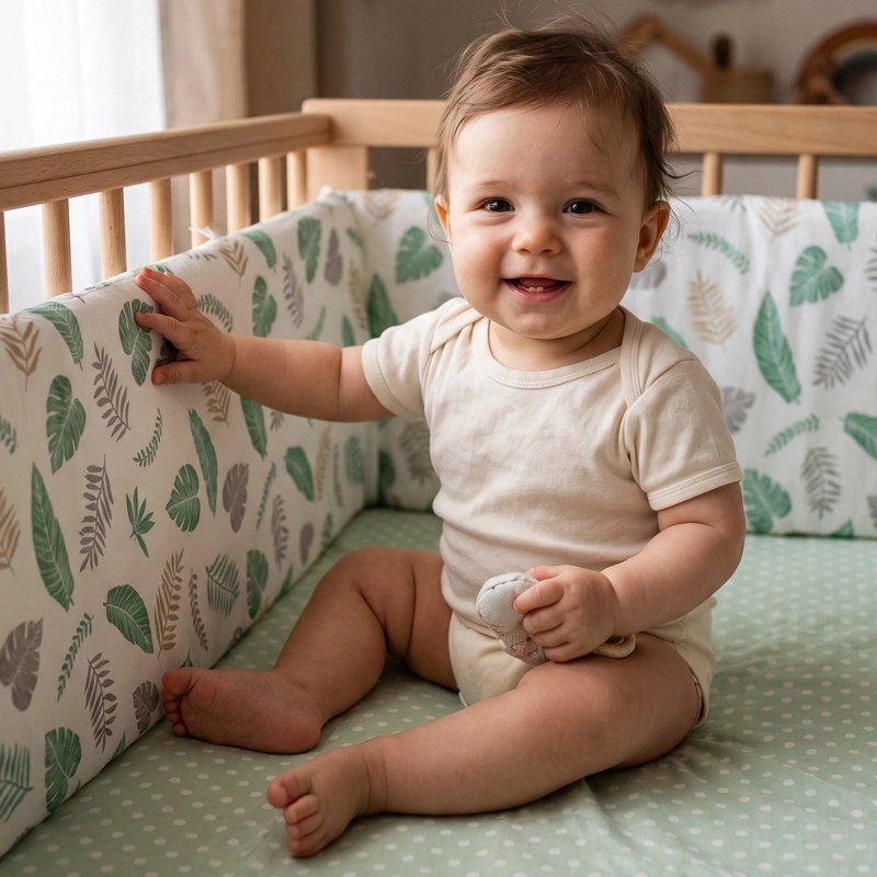 bébé protégé par Tour de lit bebe