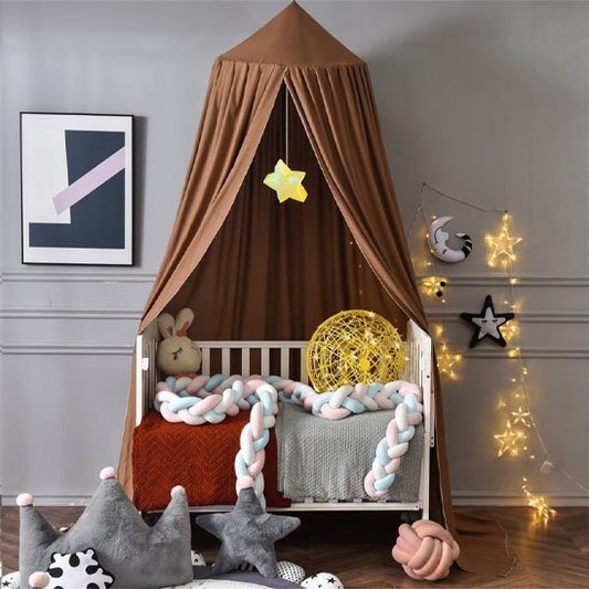 Ciel de lit bébé | Cocon Marron - Univers Bébé Doux