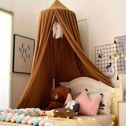 Ciel de lit bébé | Cocon Marron - Univers Bébé Doux