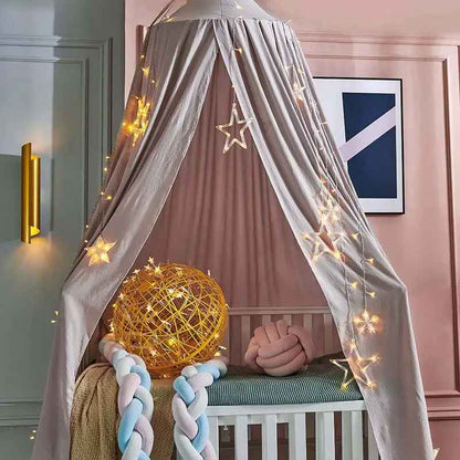ciel de lit bébé gris