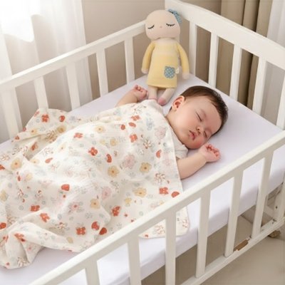 Couverture bébé fraise