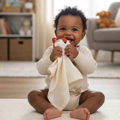 Doudou renard câlin bébé 
