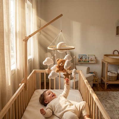 Mobile pour bébé en bois
