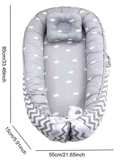nid bébé gris