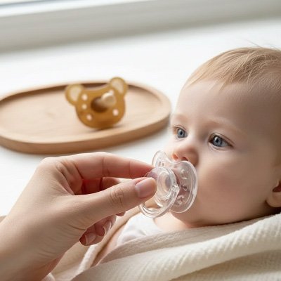 Sucette pour bébé transparente