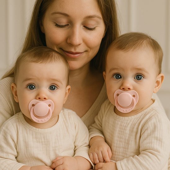 sucette pour deux bébés 