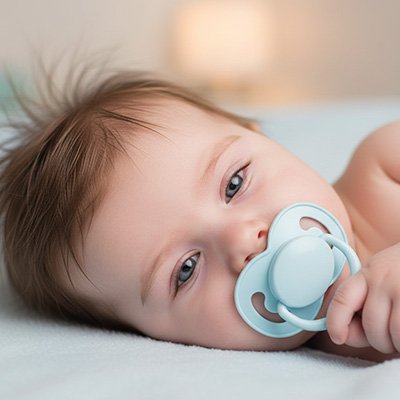 Tétine bébé bleu