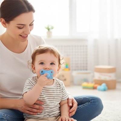 Tétine bébé bleu