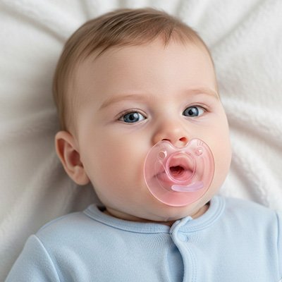 Tétine bébé rose