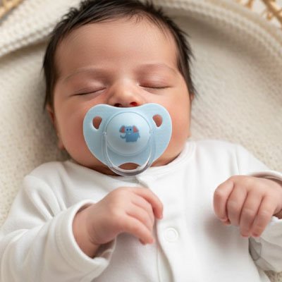 Tétine pour bébé bleu