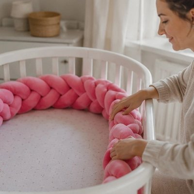 Tour de lit tresse pour bébé