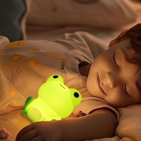 Veilleuse bébé grenouille vert