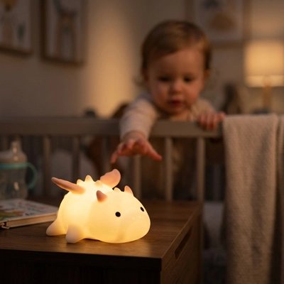 Veilleuse bébé jaune