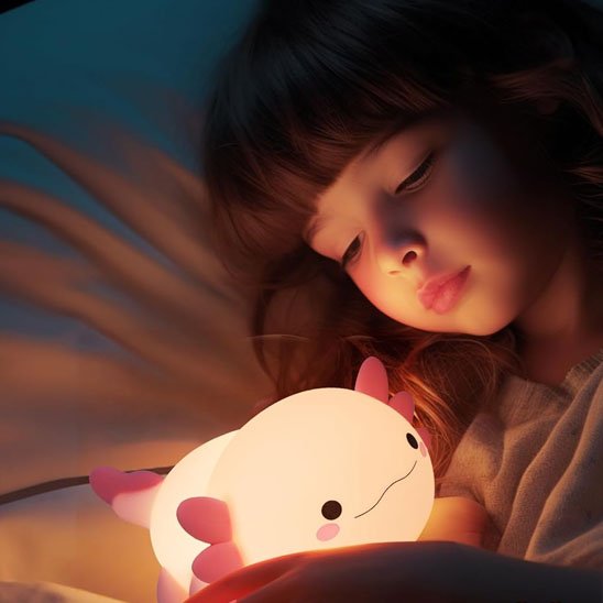 Veilleuse bébé rose