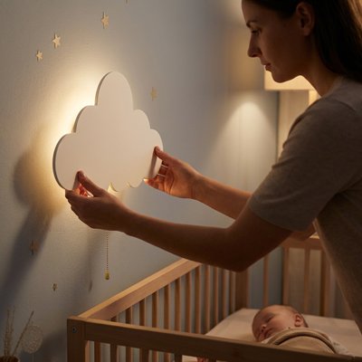 Veilleuse murale nuage